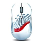 GENIUS MOUSE WIRELESS DX-6800, 2.4GHz, 1200DPI, 4-BUTTONS, ERGONOMIC, USB PICO RECEIVER STORAGE, STICK-N-GO MOUNT, TATTOO WHITE