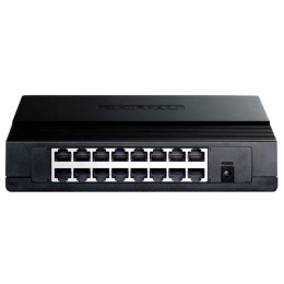 TP-LINK SWITCH 16PORTS 10/100 LAN PORTS, UNMANAGED, FANLESS, RACKMOUNT, UK PLUG