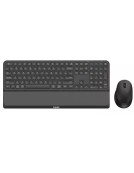 PHILIPS WIRELESS KEYBOARD-MOUSE COMBO, 2.4 GHz WIRELESS, BLUETOOTH 3.0/5.0, DETACHABLE PALM REST, 110 KEYS, 3200 DPI, BLACK