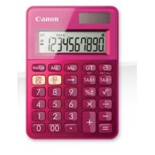 CANON CALCULATOR LS100KMPK, 10 DIGIT, DUAL POWER, LARGE DISPLAY, TAX FUNCTIONS, RECYCLABLE MATERIAL, PINK
