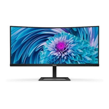 PHILIPS MONITOR 34'', BUSINESS, G, VA, CURVED, WQHD 3440 x 1440, 100Hz, 4MS, SPEAKERS, 300CD/M2, TILT, HEIGHT ADJUSTABLE, HDMI, DISPLAY PORT, USB-C, 3YW, BLACK