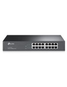 TP-LINK SWITCH 16PORTS 10/100 LAN PORTS, UNMANAGED, FANLESS, RACKMOUNT/DESKTOP, STEEL CASE, UK PLUG