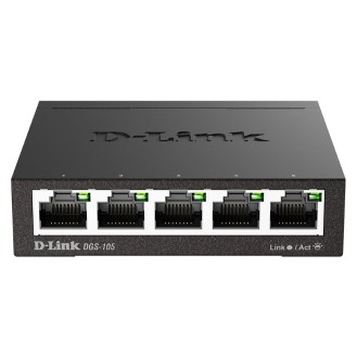 DLINK SWITCH 5PORT GIGABIT LAN PORTS, UNMANAGED, PLUG &amp; PLAY, METAL CASE, DESKTOP