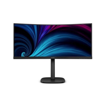 PHILIPS MONITOR 34'', BUSINESS, VA, CURVED, WQHD, 3440 X 1440, 60Hz, 4MS, POWER DELIVERY 90W, SPEAKERS, 300CD/M2, TILT, HEIGHT ADJUSTABLE, SWIVEL, LAN, HDMI X 1, DISPLAY PORT, USB-C, 5YW, BLACK