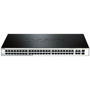 DLINK SWITCH 48PORT 10/100 LAN PORTS, 2x 10/100/1000Mbps COPPER PORTS, 2xSFP PORTS, LAYER 2, SMART MANAGED