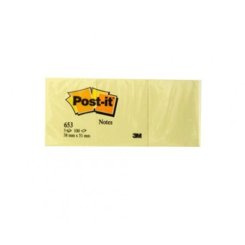 POST-IT NOTES 38X51MM 653 YELLOW (3 PCS) 3M-653