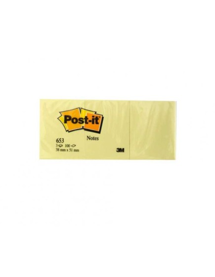 POST-IT NOTES 38X51MM 653 YELLOW (3 PCS) 3M-653