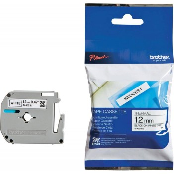 BROTHER TAPE 12MM B/W  MK-231
