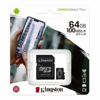 KINGSTON MicroSDHC Canvas Select Plus 64GB Memory Card + Adapter SDCS2/64GB