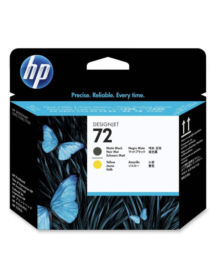 HP PRINTHEAD 72 MATT BLACK/YELLOW