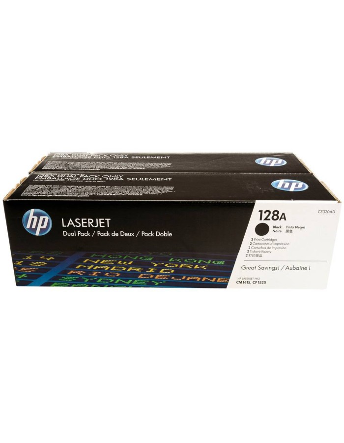 HP Toner 128AD Black Twin Pack  CE320AD