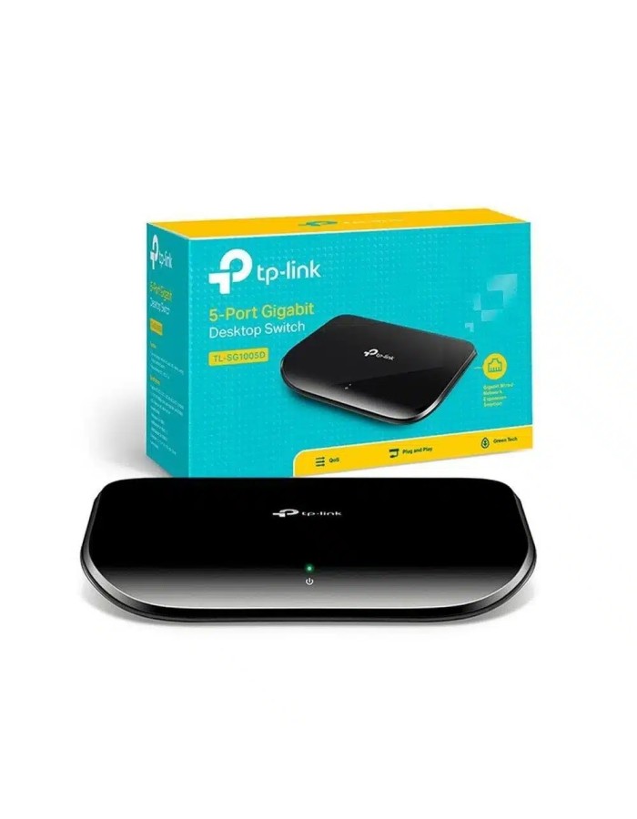 TP-LINK SWITCH 5PORTS GIGABIT LAN PORTS, UNMANAGED, PLASTIC CASE, DESKTOP, BLACK TP-LINK SWITCH 5PORTS GIGABIT LAN PORTS, UNMANAGED, PLASTIC CASE, DESKTOP, BLACK