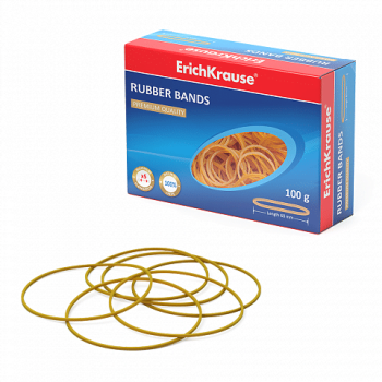 ERICHKRAUSE RUBBER BANDS 60mm, 100% CREPE (BOX 100gr) 16401 ERICHKRAUSE RUBBER BANDS 60mm, 100% CREPE (BOX 100gr) 16401