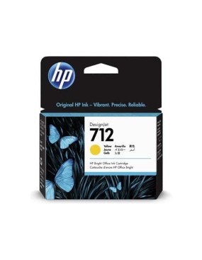 HP INK CARTRIDGE 712 YELLOW 29ML 3ED69A