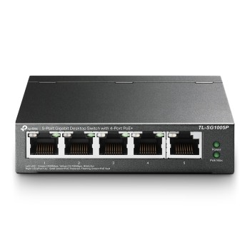 TP-LINK SWITCH 5PORTS GIGABIT, 4PORTS PoE AND 1 PORT GIGABIT LAN, 56W, UNMANAGED, DESKTOP, UK PLUG