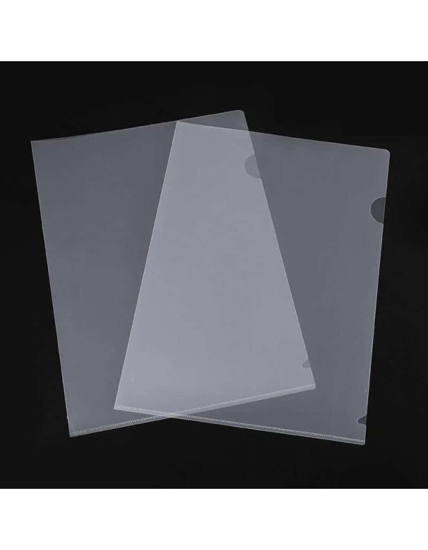 CLASS PVC FOLDER A4 L-SHAPE (GONIA) CLEAR SOFT  0.11MM 10 PCS L11-100