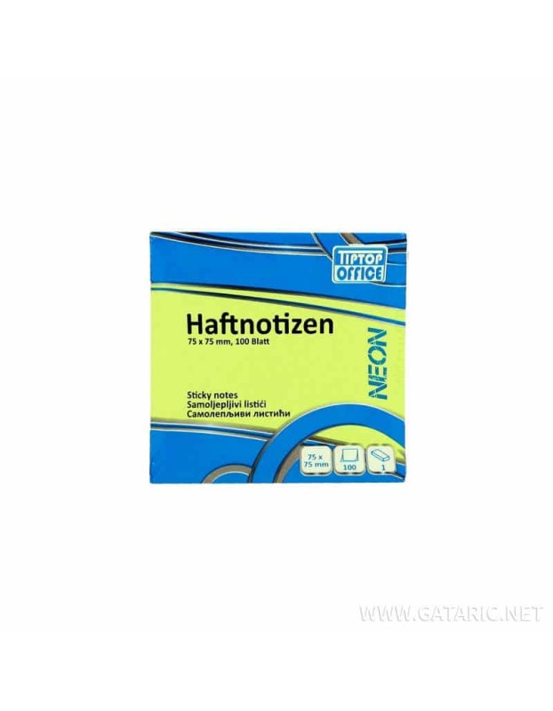 TTO STICK NOTES 75X75MM 100SHEETS 405018 NEON GREEN TTO STICK NOTES 75X75MM 100SHEETS 405018 NEON GREEN