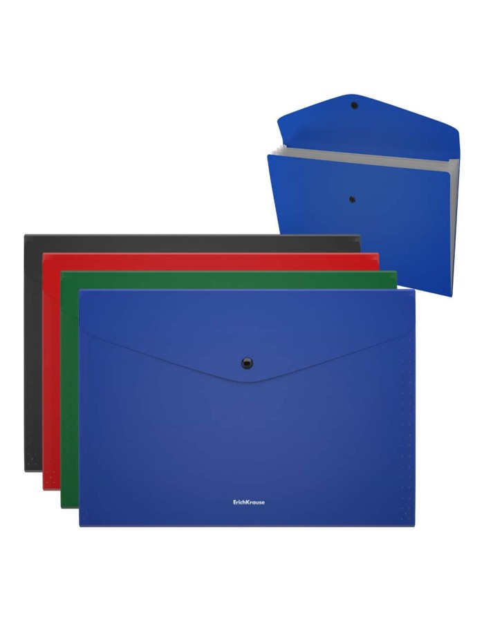 ERICHKRAUSE ENVELOPE FOLDER W/POCKETS MATT CLASSIC A4 OPAQUE ASS. COLORS 50298