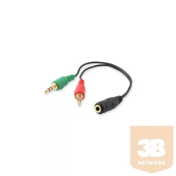EQUIP Audio Split Cable 3.5mm 2x St/1x 147942