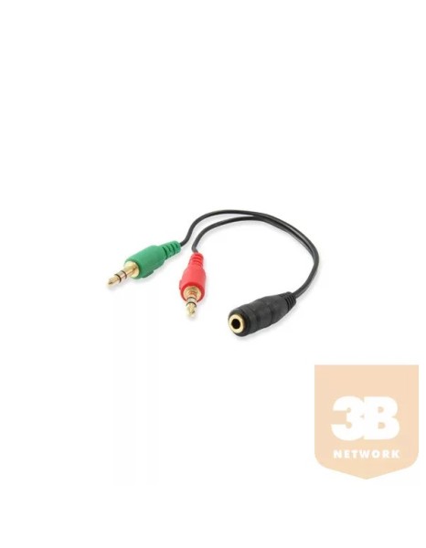 EQUIP Audio Split Cable 3.5mm 2x St/1x 147942