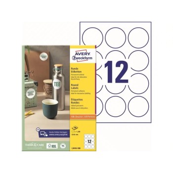 ZWECKFORM LABEL A4 ROUND 60MM L3416 ZWECKFORM LABEL A4 ROUND 60MM L3416