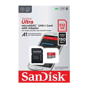 SANDISK Ultra microSDXC 512GB Class10 U1 150MbpsSDSQUAC-512G-GN6MA SANDISK Ultra microSDXC 512GB Class10 U1 150MbpsSDSQUAC-512G-GN6MA