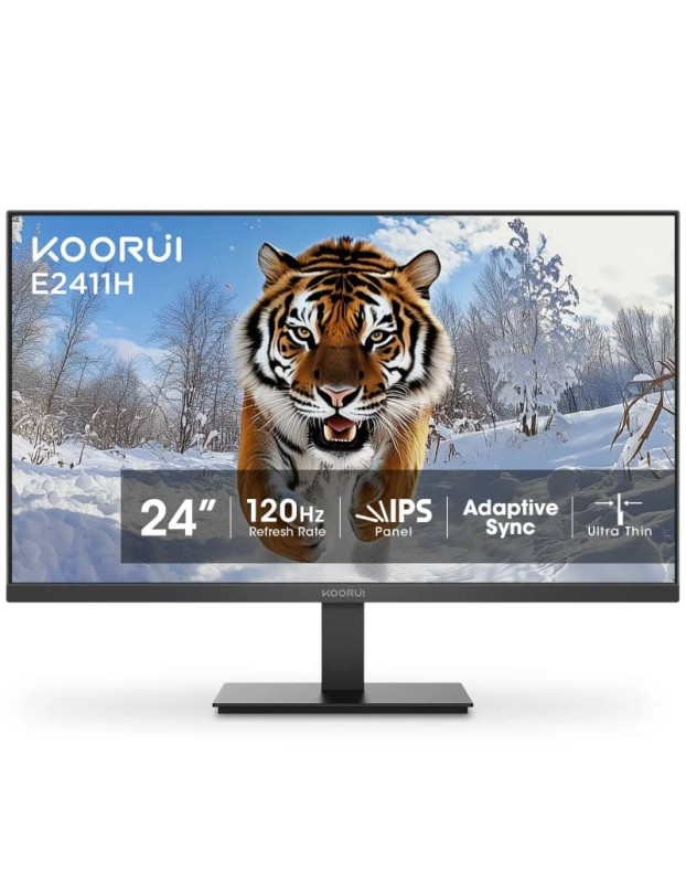 KOORUI MONITOR 23.8" FHD/IPS/120Hz/ULTRA-THIN VGA/HDMI 3YW E2411H