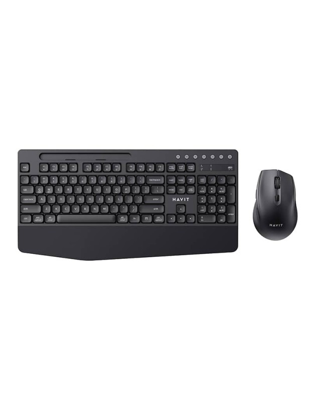 HAVIT WIRELESS BUSINESS UK KEYBOARD & MOUSE COMBO KB251WB BLACK+GREY HAVIT WIRELESS BUSINESS UK KEYBOARD & MOUSE COMBO KB251WB BLACK+GREY
