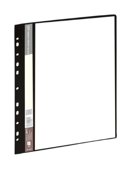 PVC FILE A4 WITH HOLES 20 POCKETS BLACK 120-1844