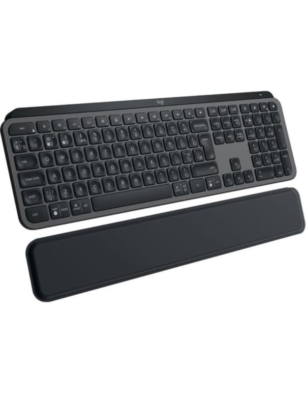 Logitech Keyboard MX Keys S Graphite Black UK with Palm Rest (920-011586)