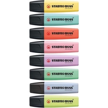 STABILO BOSS HI-LITE (8PCS) PASTEL COLOUR 70/8-3 STABILO BOSS HI-LITE (8PCS) PASTEL COLOUR 70/8-3
