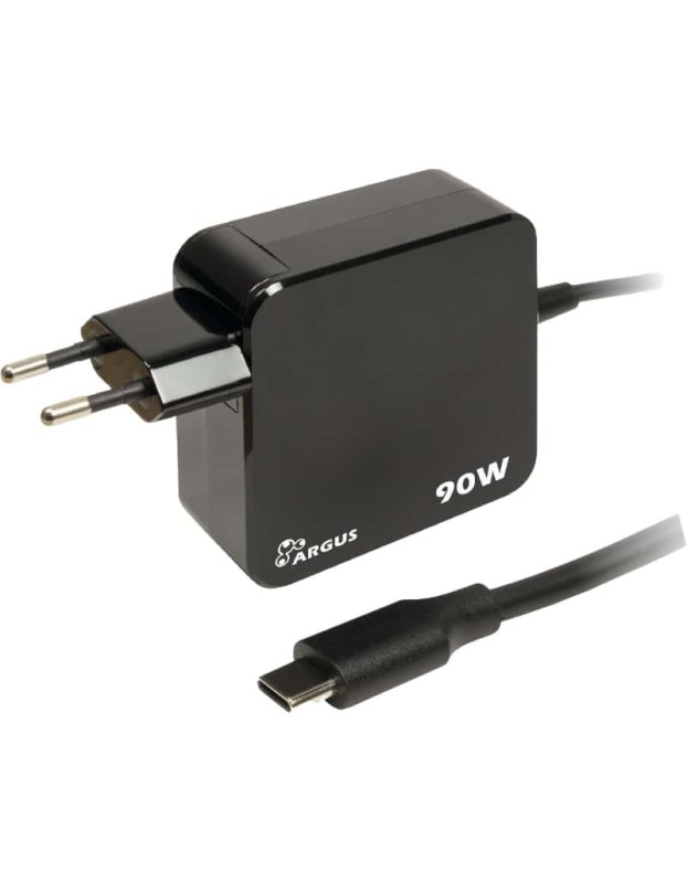 INTER-TECH POWER ADAPTER USB-C  90W PD-2090 BLACK (+ 4 TIPS)